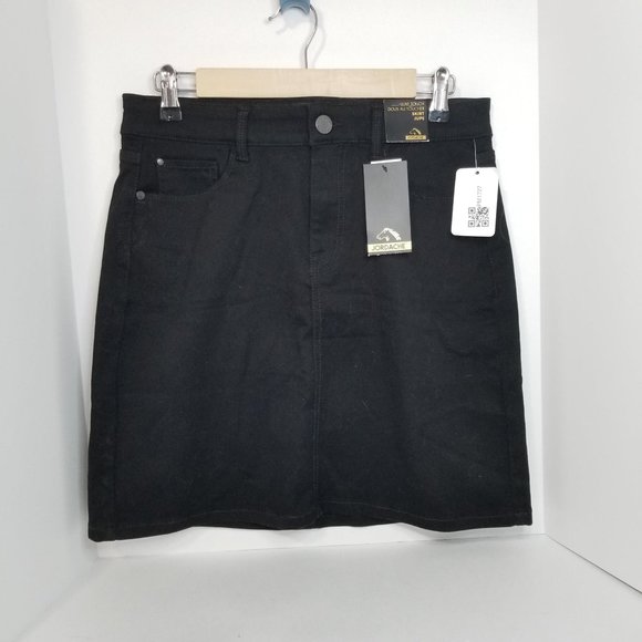 Jordache Luxe Touch Black Jean Skirt NWT - Picture 6 of 7